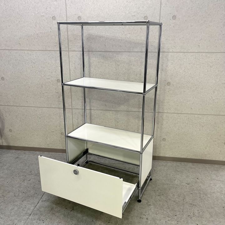 美品】USM Haller/USMハラー キャビネット ピュアホワイト 1列3