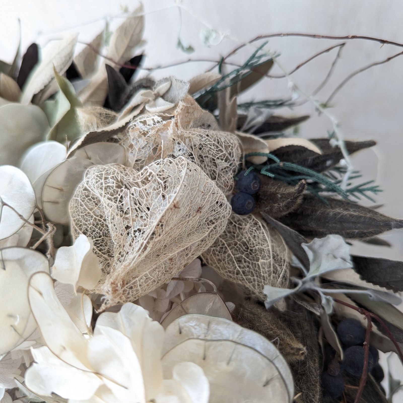 感謝sale＊Wedding&Interior bouquet＊くすみ系白グリーン ドライ