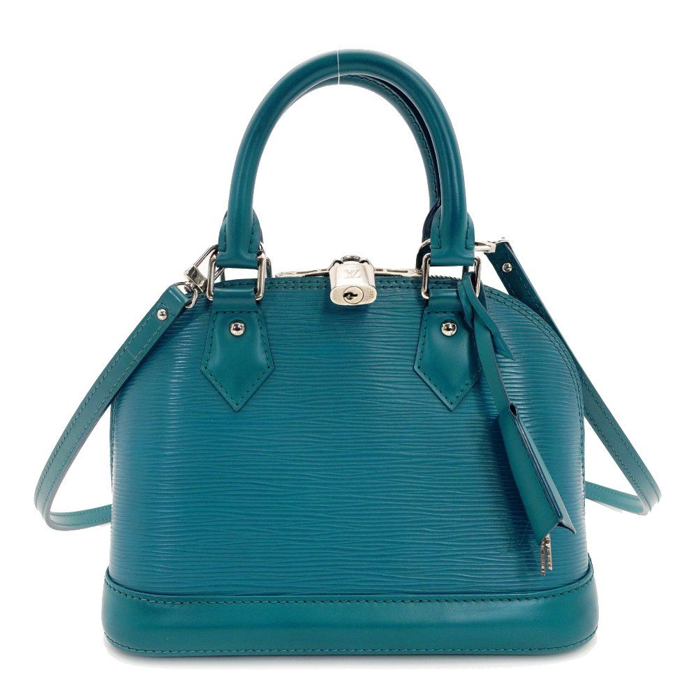 ルイヴィトン LOUIS VUITTON エピ アルマBB ハンドバッグ ターコイズブルー 2way レザー クロスボディ シルバー金具 7-9-684