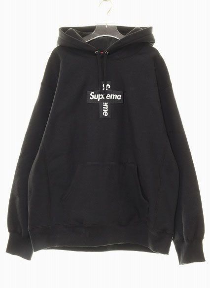 シュプリーム SUPREME 20AW CROSS BOX LOGO HOODED SWEATSHIRT BLACK L クロス ボックス ロゴ パーカー ブラック 【ブランド古着ベクトル】AA 250111