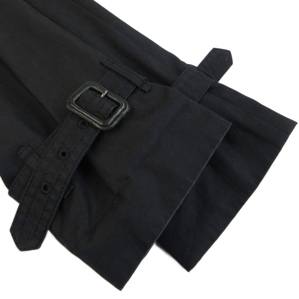 【正規取扱店】 アクアスキュータム AQUASCUTUM New Aqua5 トレンチコート ジャケット ライナー付 ベルテッド 黒 ブラック 5F 約M