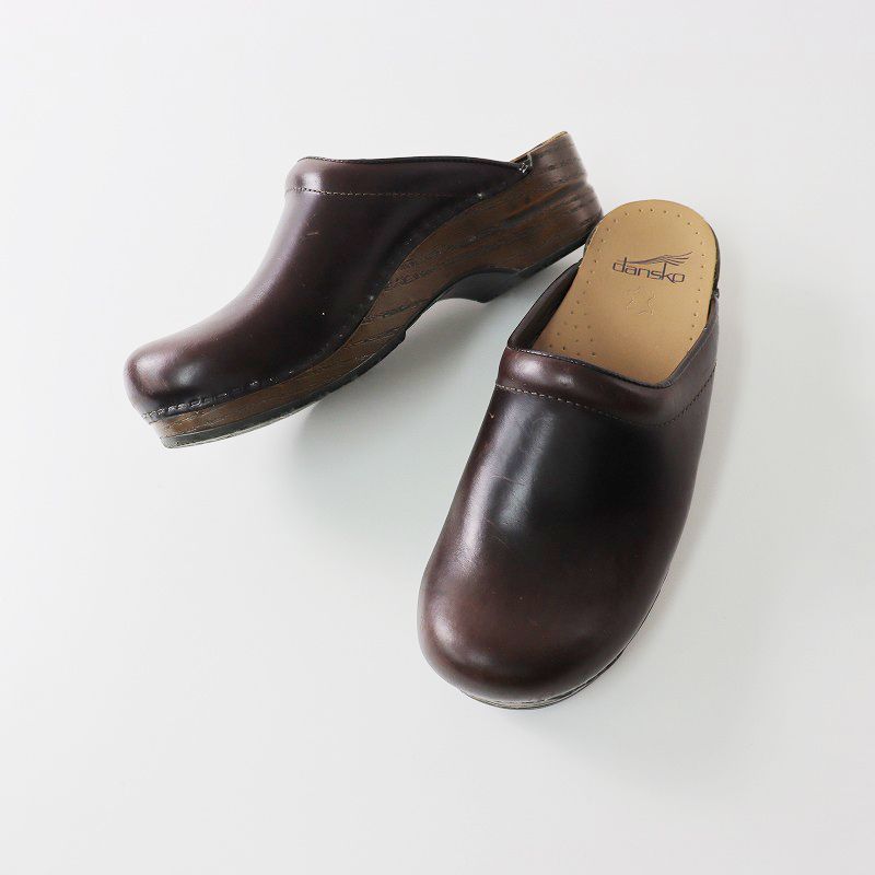 ダンスコdansko 靴サンダルサボ厚底ブラウン