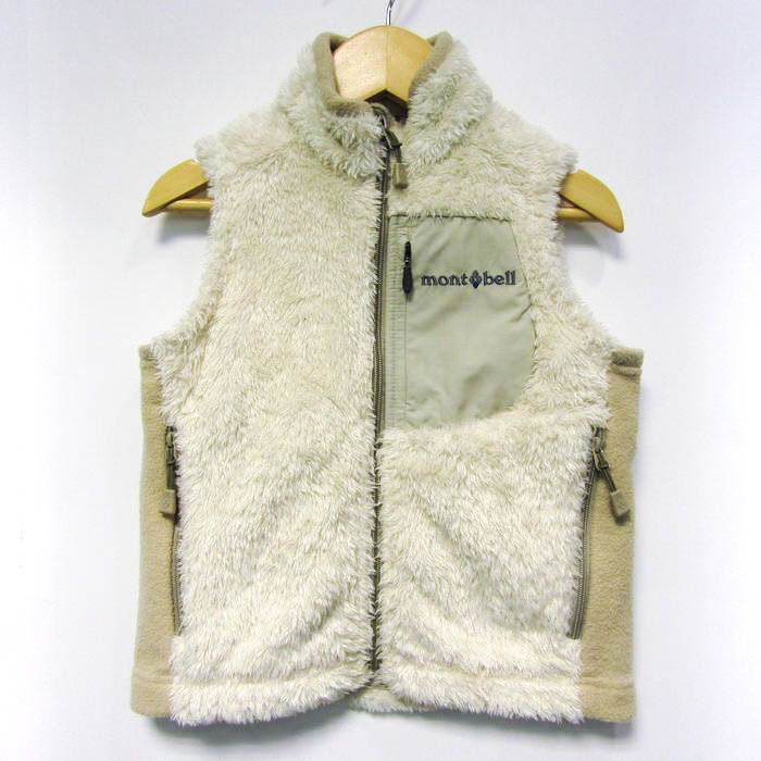モンベル クリマエアベスト ジャケット #1106495 アウター ベビー 男の子用 90サイズ ホワイト系 mont-bell 【中古】
