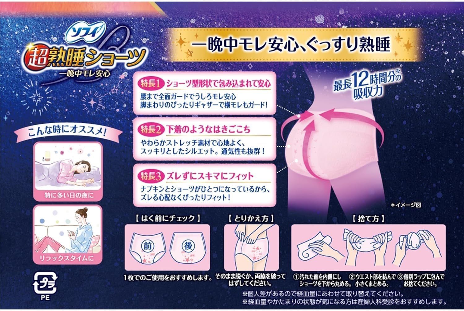 10袋セット ソフィ 超熟睡ショーツ XL ナプキン パンツ ショーツ 生理用 夜用 7コ入