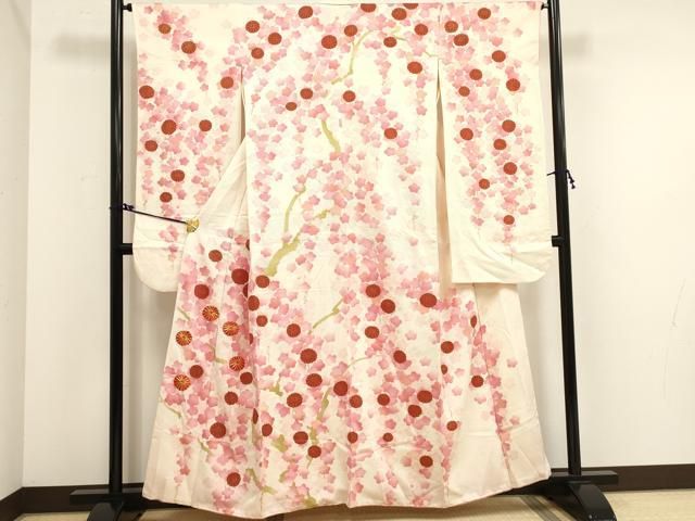 平和屋着物□豪華振袖 駒刺繍 枝花文 金彩 正絹 逸品 DAAV7488cd