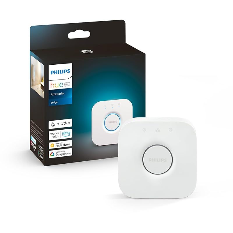 Philips Hue スマートリモコン ブリッジ - フィリップスヒュー スマートスイッチ ワイヤレス リモコン ボタン 遠隔操作 スマートホーム スマート家電 スマート電球 スマートライト 調光 調色 照明 コントロール ハブ Bridge 0