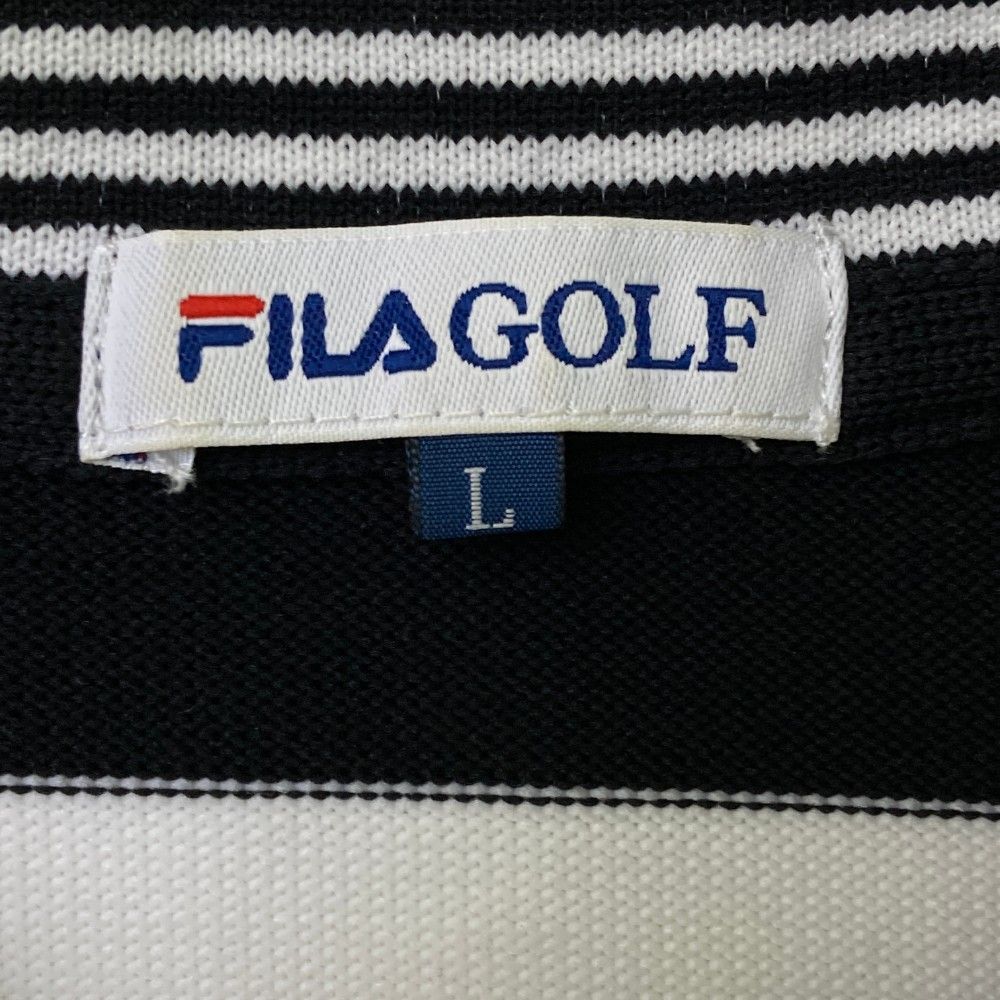 FILA - 未使用！フィラゴルフ　メンズLLサイズ　ゴルフウェア　ボーダー　Vネックセーター 782208-01.jpg