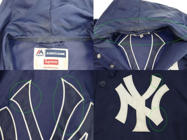 シュプリーム SUPREME ×Majestic NY Yankees ヤンキース 15ss Satin