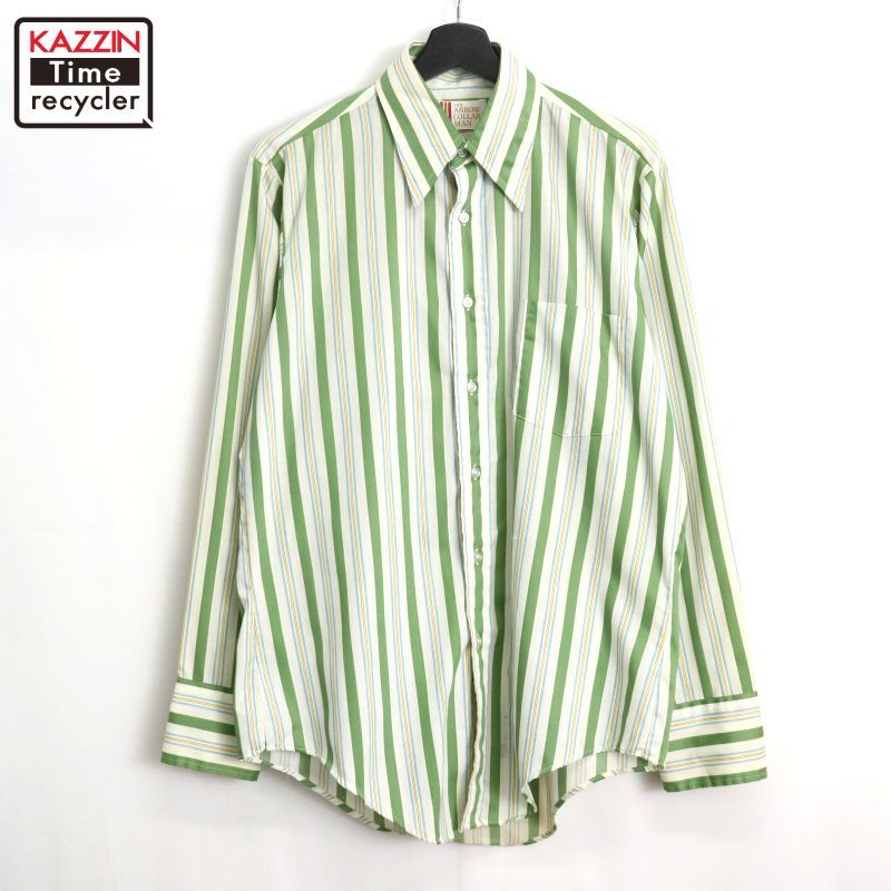 70s ARROW ストライプシャツ ヴィンテージシャツ M 70s USA製 vintage ARROW アロー シャツ ストライプ - メルカリ