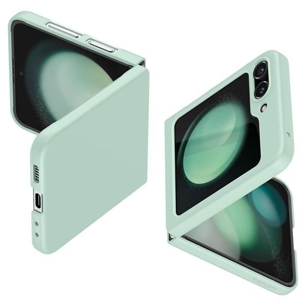 Galaxy Flip 5_アップル・ミント Spigen Galaxy Flip5 ケース [ SC-54D | SCG23 ] 超軽量 超薄型 黄ばみ無し レンズ保護 [ 厚さ 0.8ｍｍ ] 重さ19g パーフェクト・フィット ワイヤレス充電対応 エアー