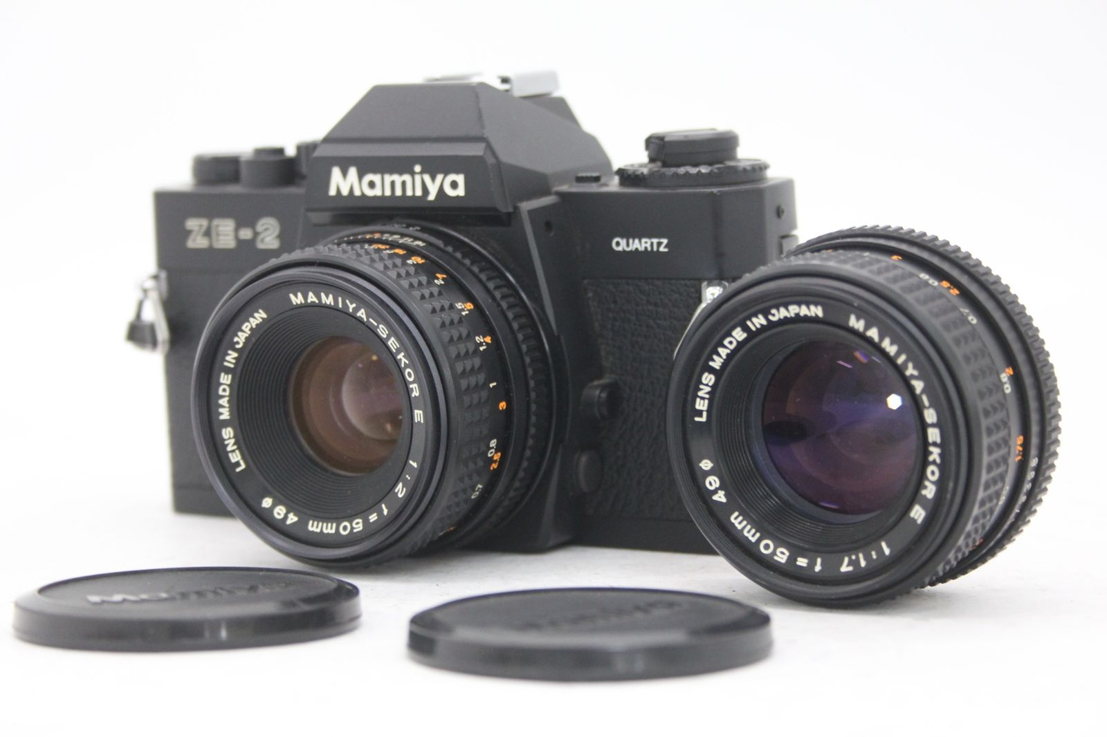 【返品保証】 マミヤ Mamiya ZE-2 ブラック Mamiya-Sekor E 50mm F1.7 50mm F2 ボディレンズセット v2050