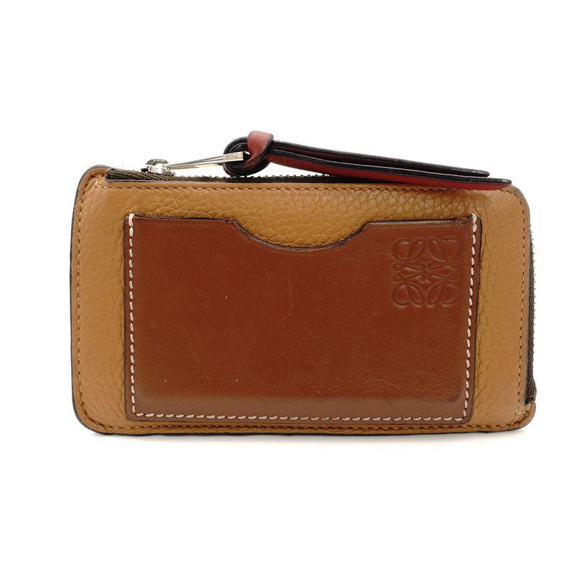 ロエベ LOEWE コインケース レザー アナグラム ブラウン カード