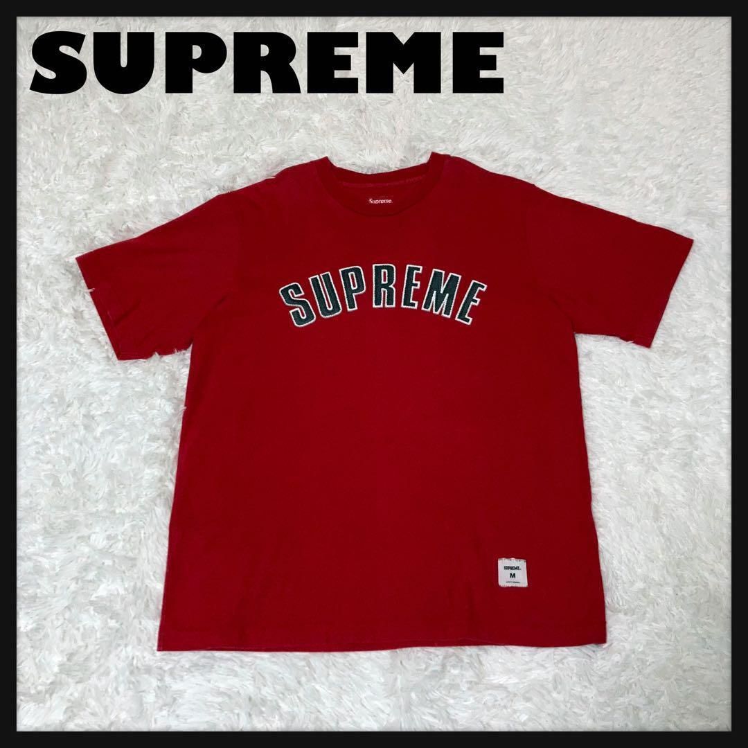 SUPREME シュプリーム アーチロゴ プリント ビッグロゴ M 赤