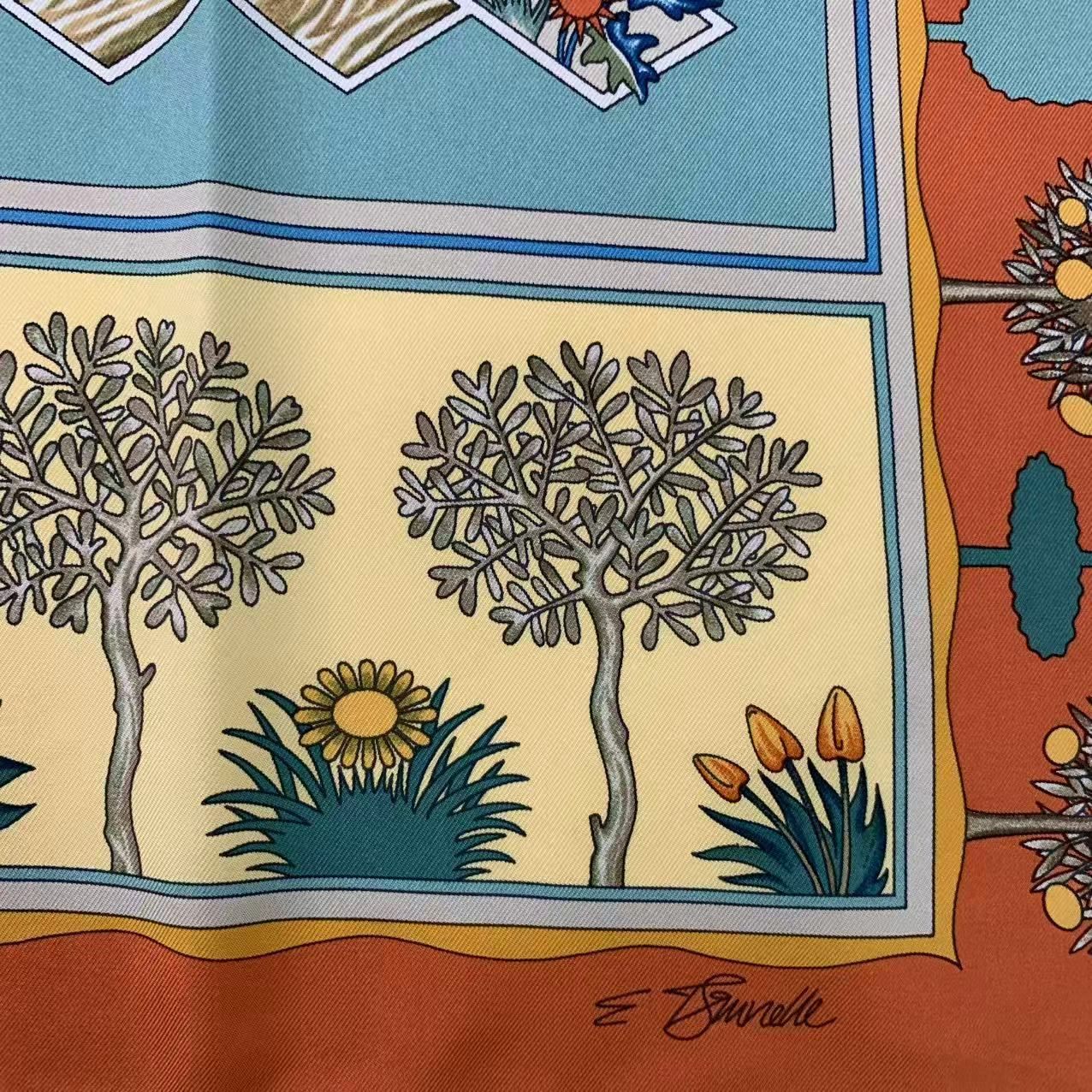 新品同様 HERMES エルメス カレ90 スカーフ シルク Paridaiza