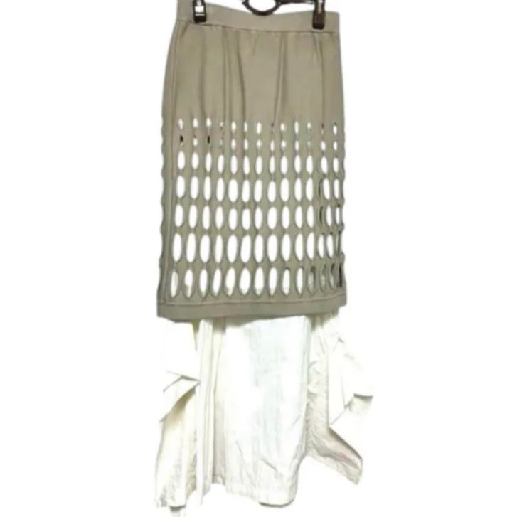 UN3D. サークルカットレイヤードニットスカート 36 S