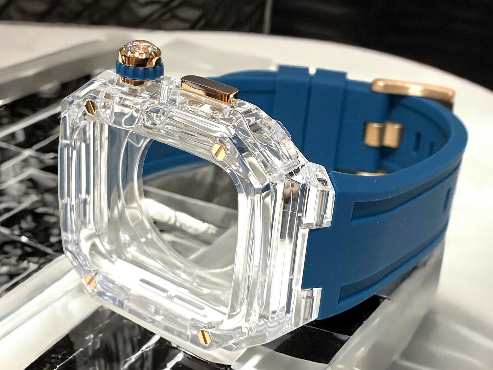 アップルウォッチ ラバーベルト カバー クリア ケース 40mm 41mm 44mm 45mm SE スポーツ メンズ レディース 4スクリュー Apple Watch バンド レディース メンズ スポーツ10