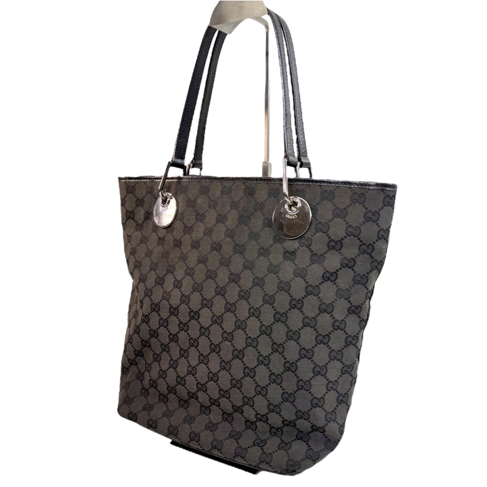 GUCCI グッチ GGキャンバス トートバッグ 120836 ブラック GUCCI グッチ GGキャンバス トートバッグ 120836 ブラック