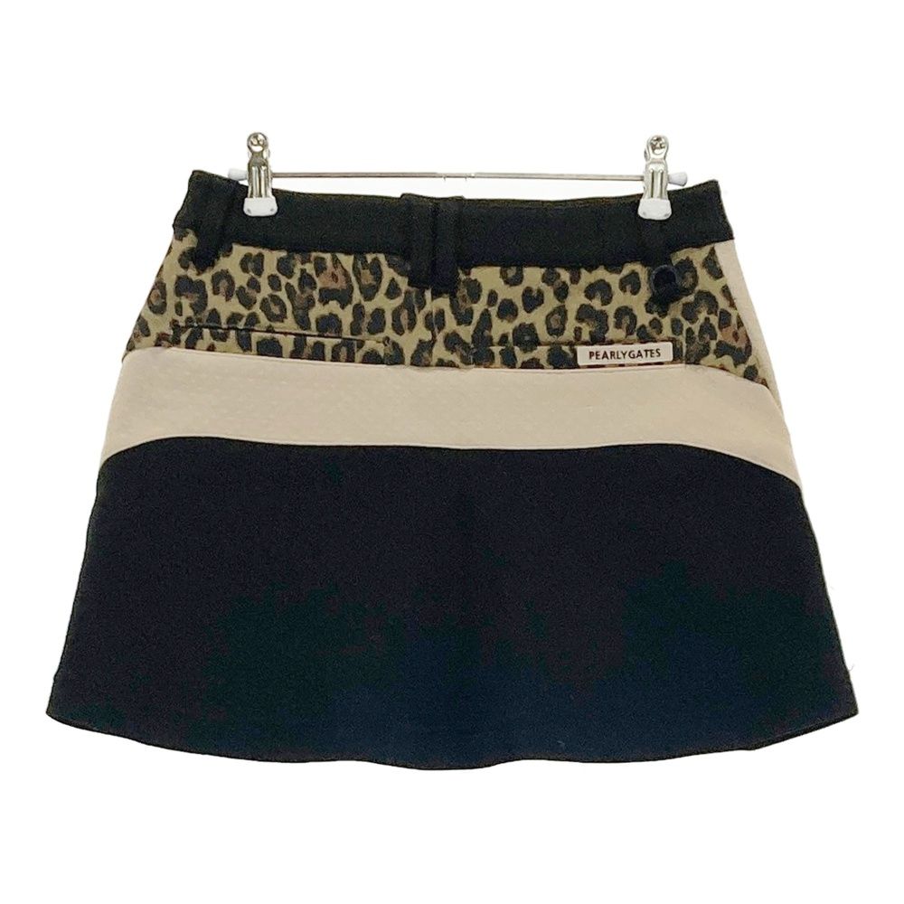 サイズ 0 PEARLY GATES パーリーゲイツ スカート レオパード柄 ブラック系 240101540448 ゴルフウェア レディース ストスト