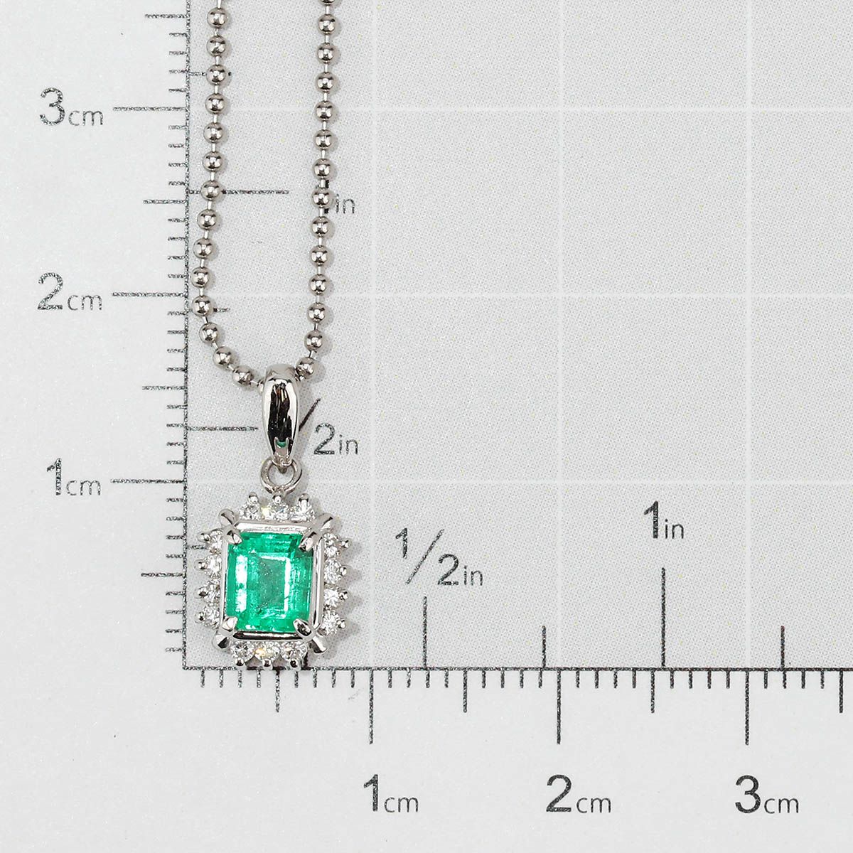 エメラルド 0.50ct ダイヤモンド プラチナ Pt900 スクエアー