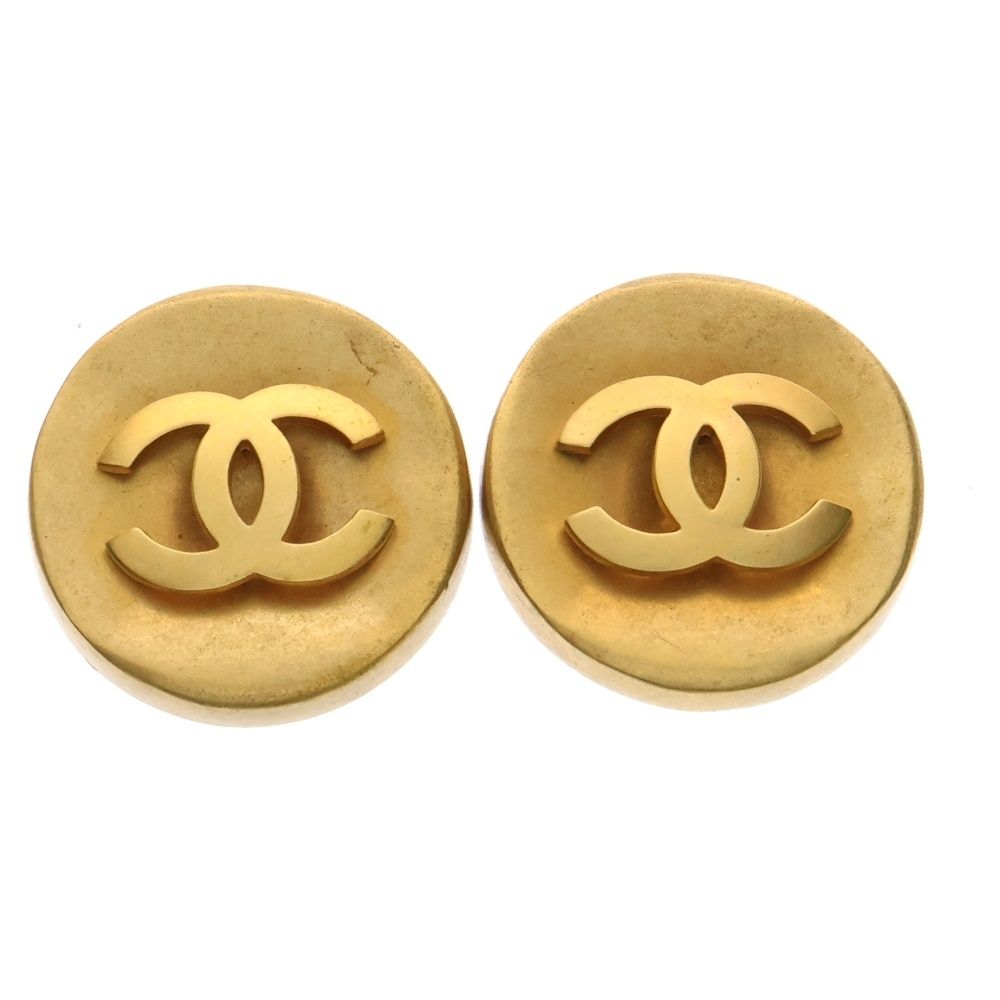 93A CHANEL シャネル ヴィンテージ CCボタン ココマーク ツイード ジャケット 36 黒 b0946 CHANEL (シャネル) 93A ココマーク イヤリング イヤーアクセサリー