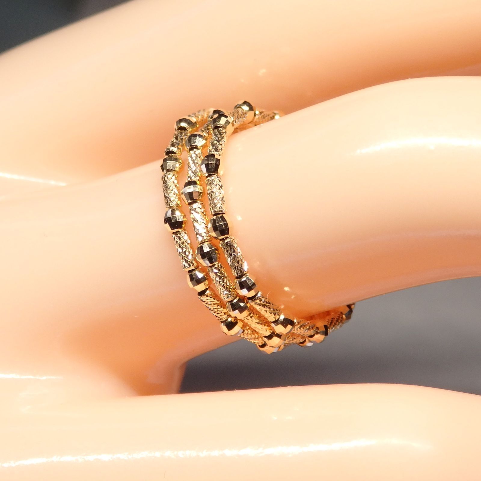 形状記憶リング 3連 Z5855 K18スリーカラー 地金 指輪 フリーサイズ 形状記憶リング 3連 Z5766 ゴールドK18 地金 指輪 フリーサイズ