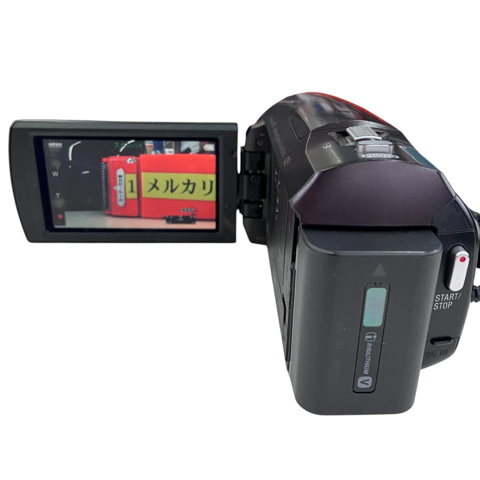 186000 現状品 SONY ソニー ビデオカメラ HandyCam ハンディカム 9.2 MEGA PIXELS HDR-CX675 レッド ブラウン