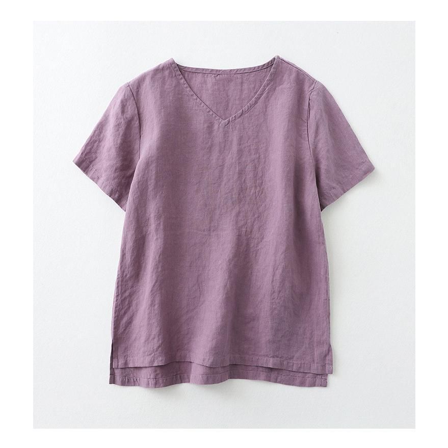 Tシャツ ブラウス レディース 夏 半袖 綿麻カット カットソー シャツ トップス 半袖 tシャツ プルオーバー インナー リネン 綿麻 コットン Vネック フレンチ袖 楽天市場】Tシャツ ブラウス レディース 夏 半袖 綿麻カット