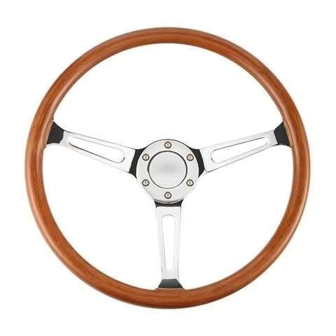 15インチレトロピーチウッドレトロネビュラホワイトステアリングホイール