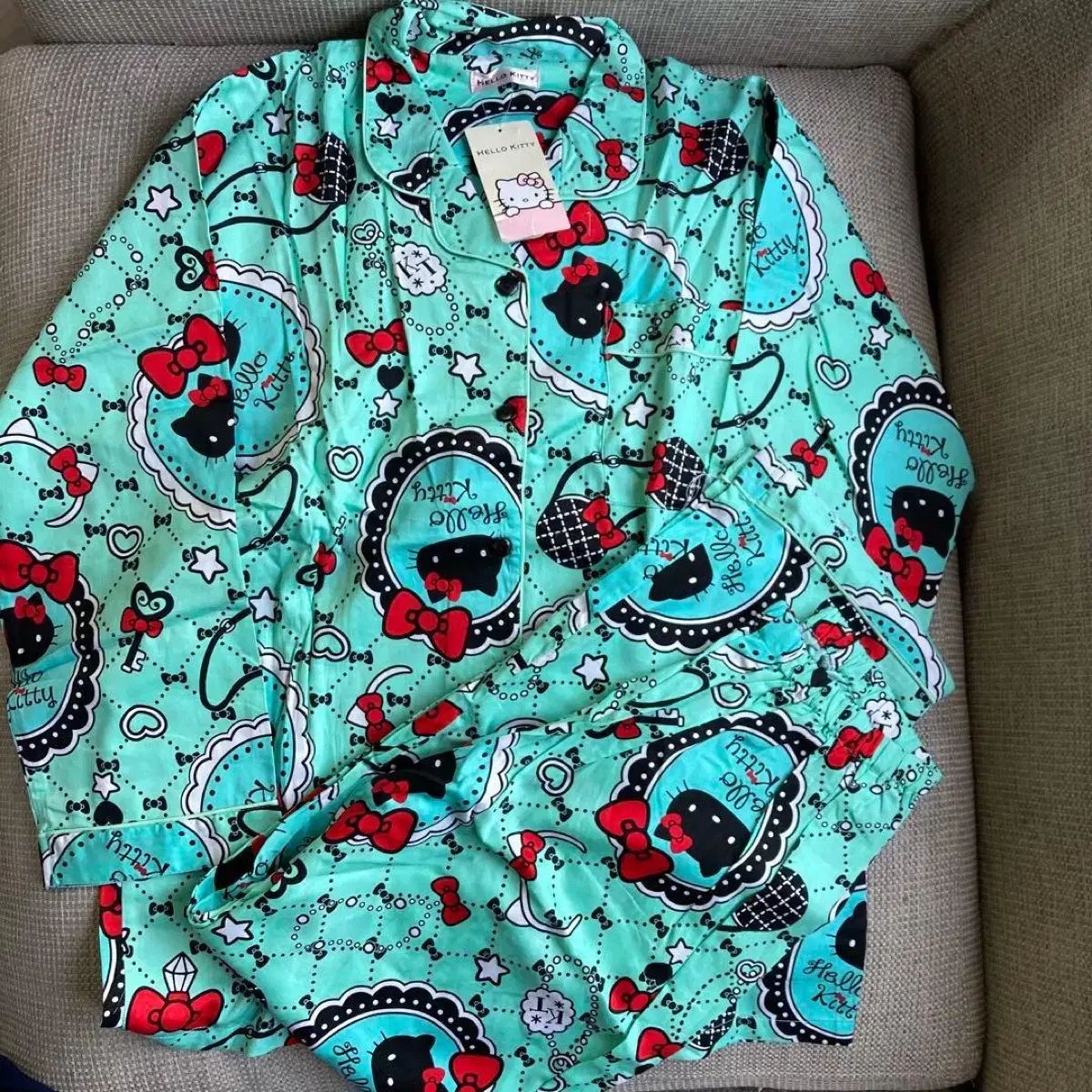 正規品 ハローキティ ヴィンテージ ミント パジャマ セット ルームウェア