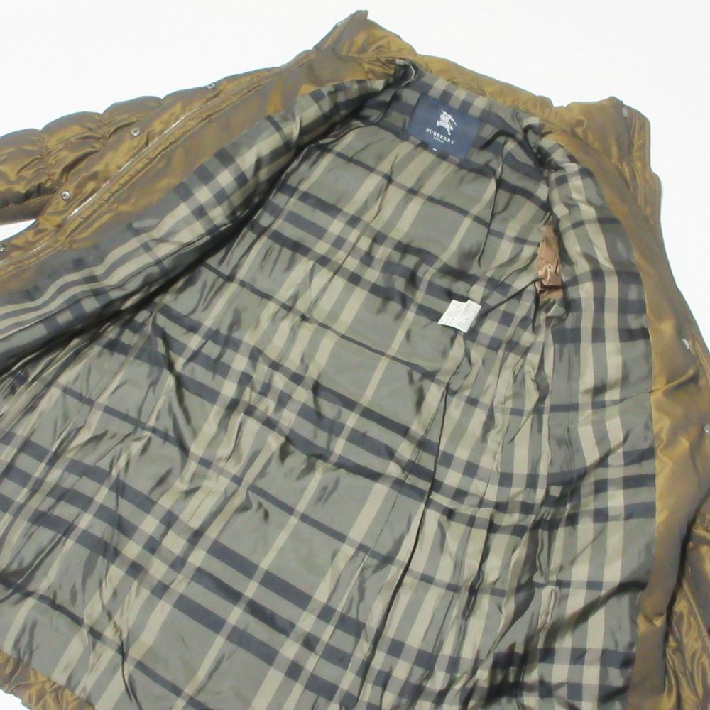 ✨バーバリーBURBERRYロンドン✨ダウンコート　ノバチェック　茶　サイズ９ ✨バーバリーBURBERRYロンドン✨ダウンコート ノバチェック 茶