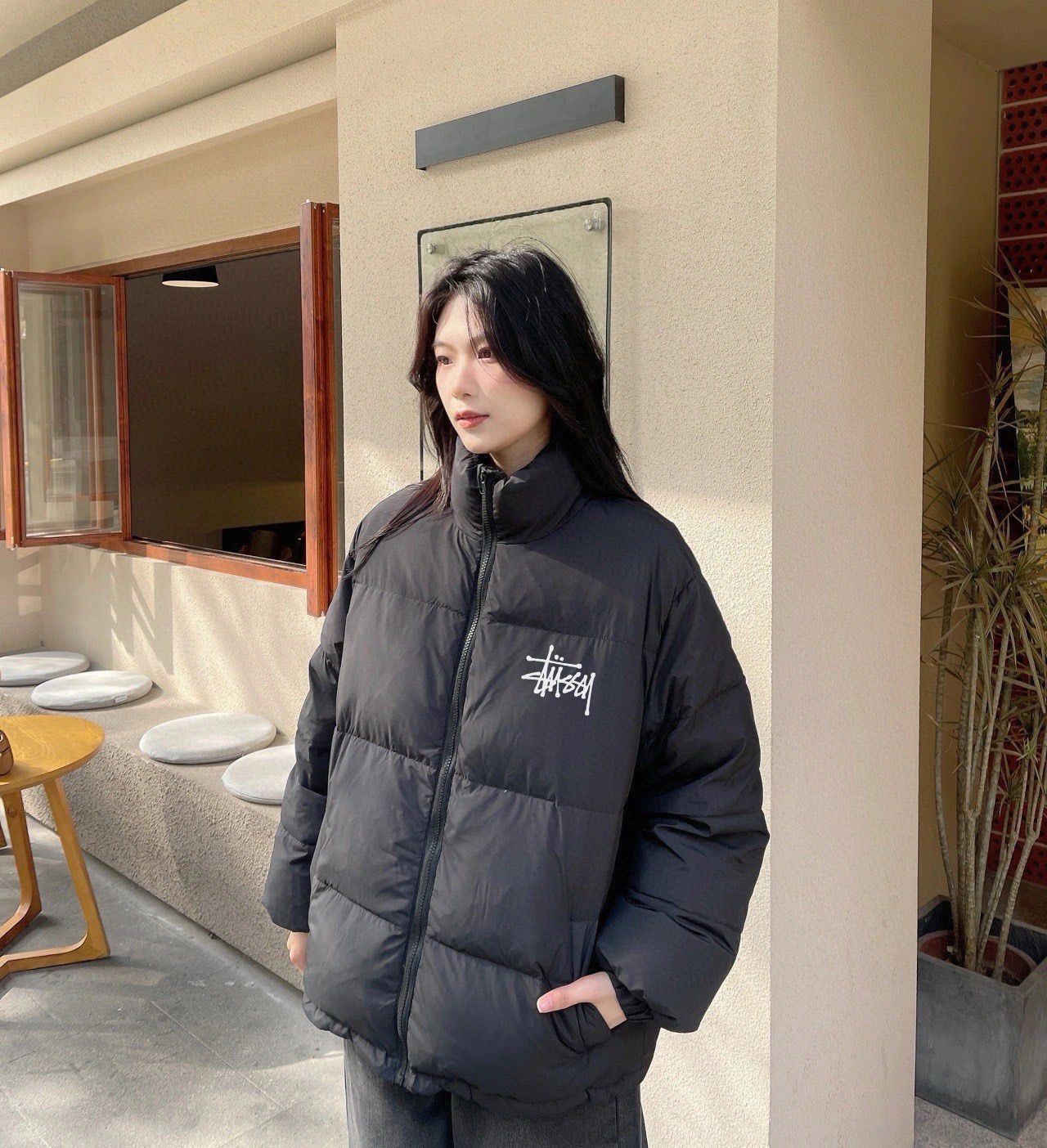 Stussy ステューシー クラシック モノグラム ダウン コットン