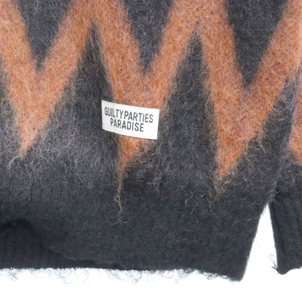 WACKO MARIA (ワコマリア) 19AW ZIGZAG MOHAIR CARDIGAN