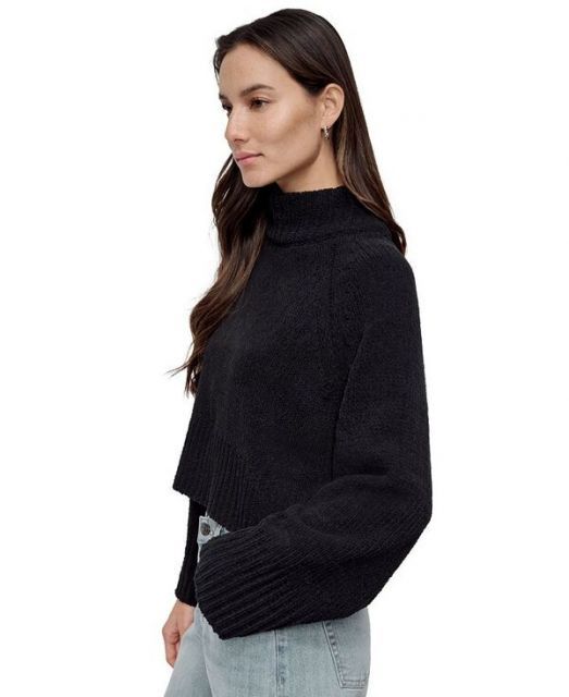 売れ筋商品|||ダナキャランニューヨーク ニット&セーター アウター レディース Women's Baby Chenille Pointelle Rib Flutter-Sleeve Sweater BLK - BLACK ダナキャランニューヨーク ニット&セーター アウター レディース