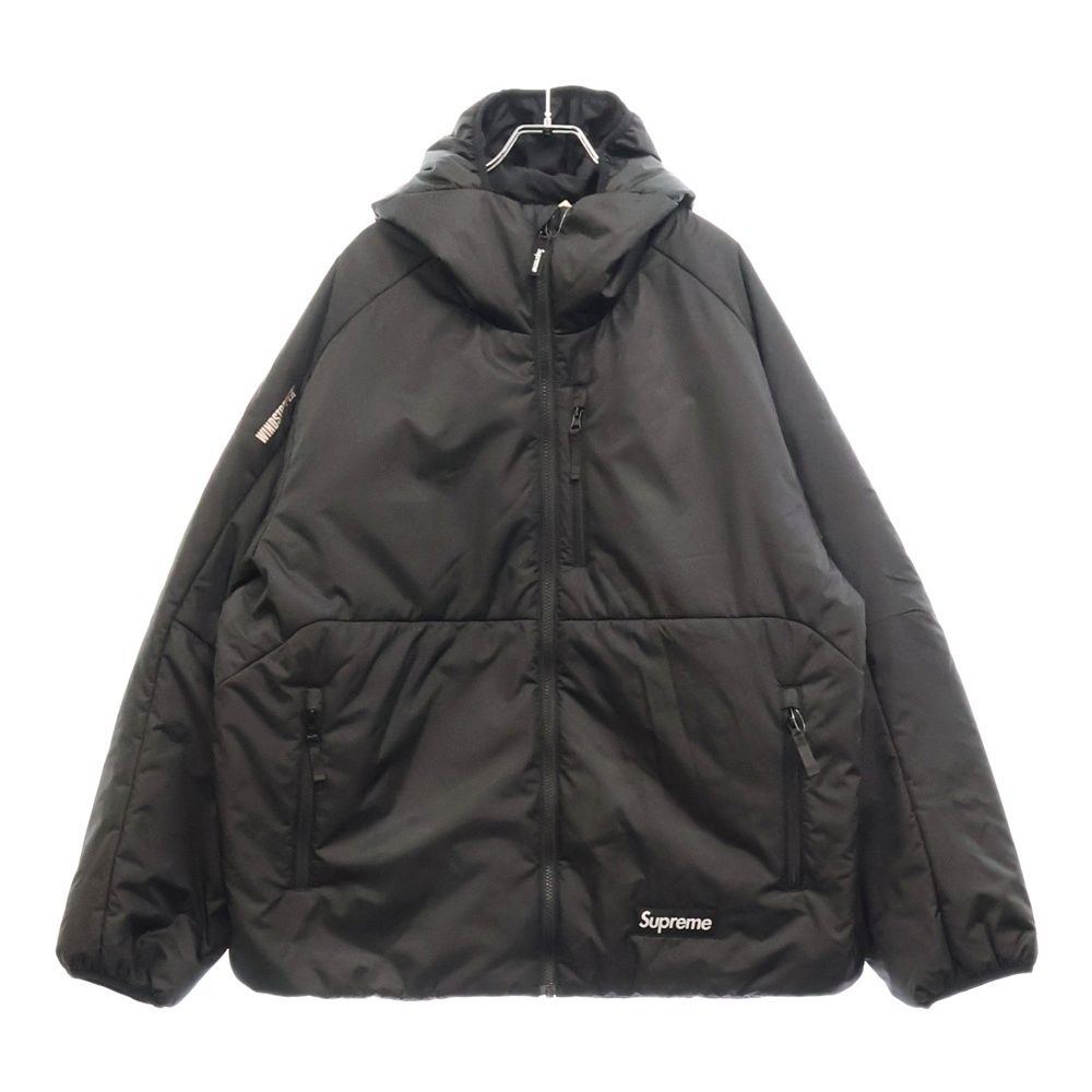 SUPREME シュプリーム 25SS WINDSTOPPERR Insulated Hooded Jacket ウィンドストッパー インサレーテッド フーデッド ジップアップジャケット ブラック