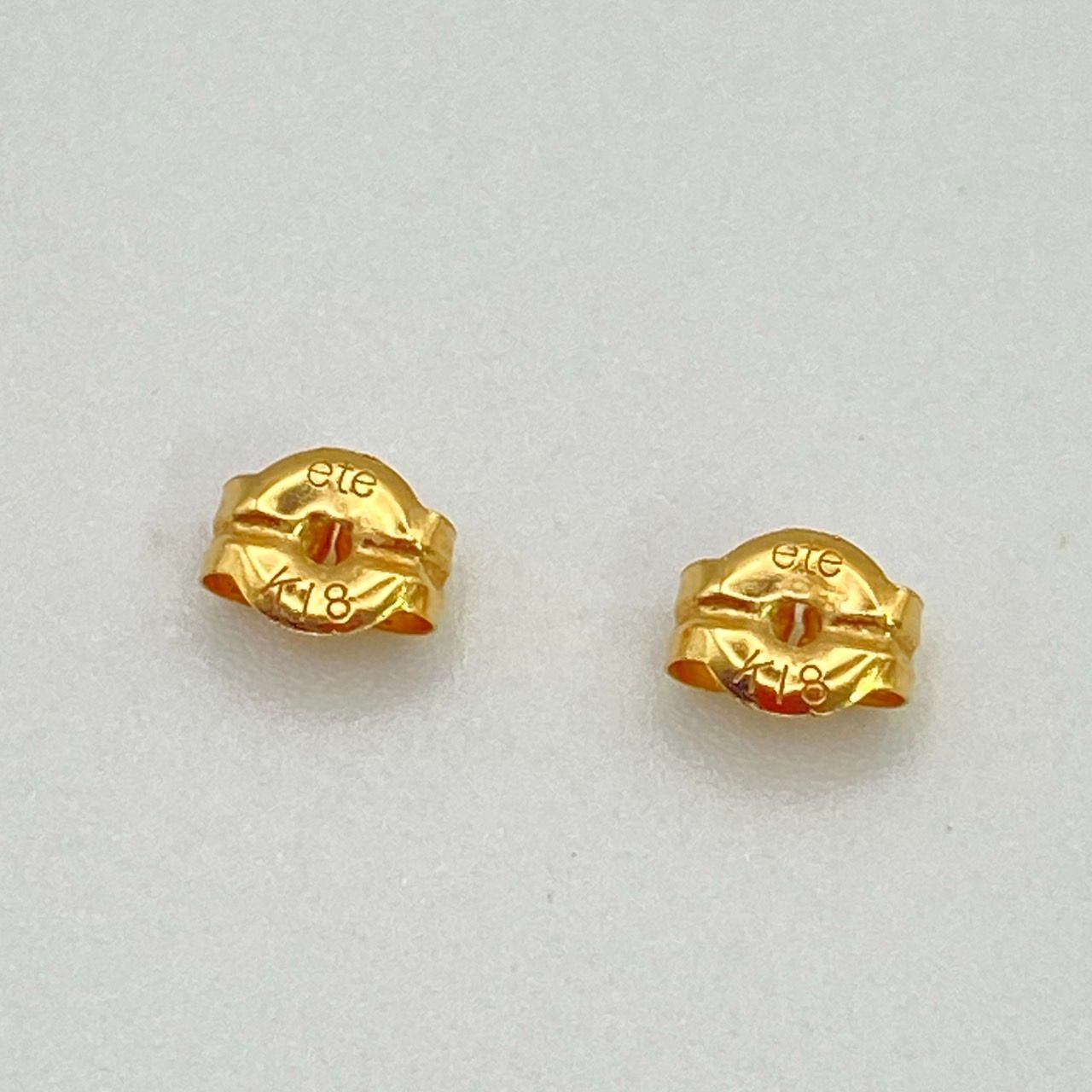 美品 ete エテ ドローイング フープ ピアス ゴールド 925 K18YG