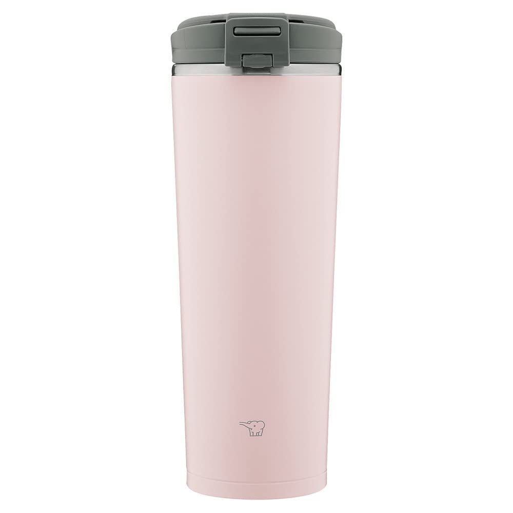 フリップタンブラー_400ml_ヴィンテージローズ 象印マホービン 水筒 ふた付きタンブラー キャリータンブラー 持ち運び シームレスせん フリップタイプ 400ml ヴィンテージローズ ふたとパッキンが一体化 お手入れ簡単 洗う点数2点のみ SX-KA40-