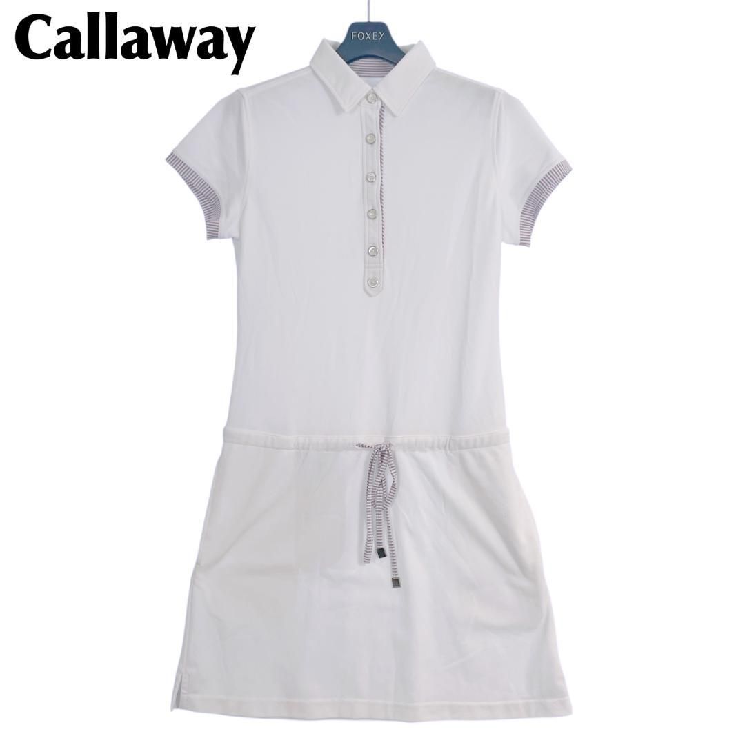 Callaway M 半袖 ポロシャツ ワンピース ホワイト ゴルフ