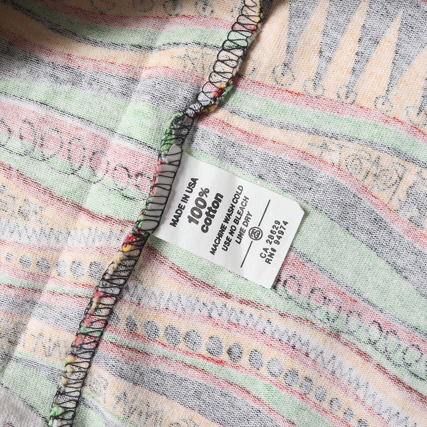 90s OLD STUSSY ステューシー Tシャツ 紺タグ ラスタボーダー