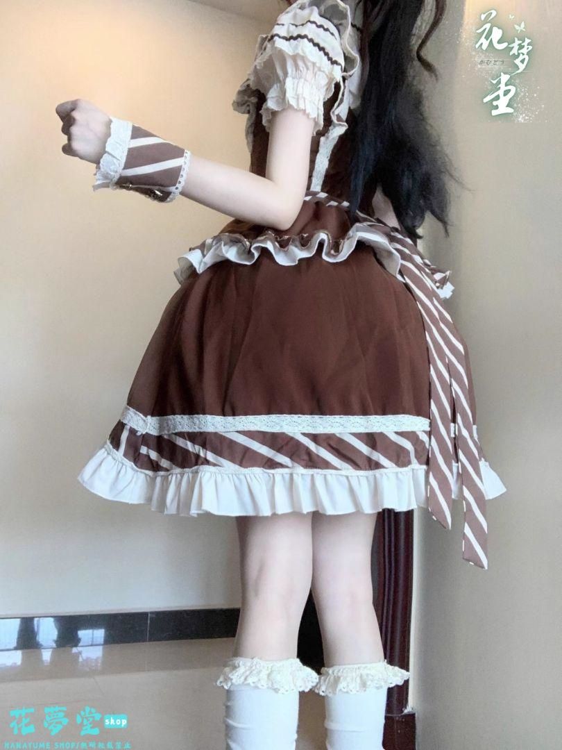 25年 lolita オリジナル 洋服 ロリータ ワンピース ドレス フリル 撮影会 舞台 イベント 花夢堂-296