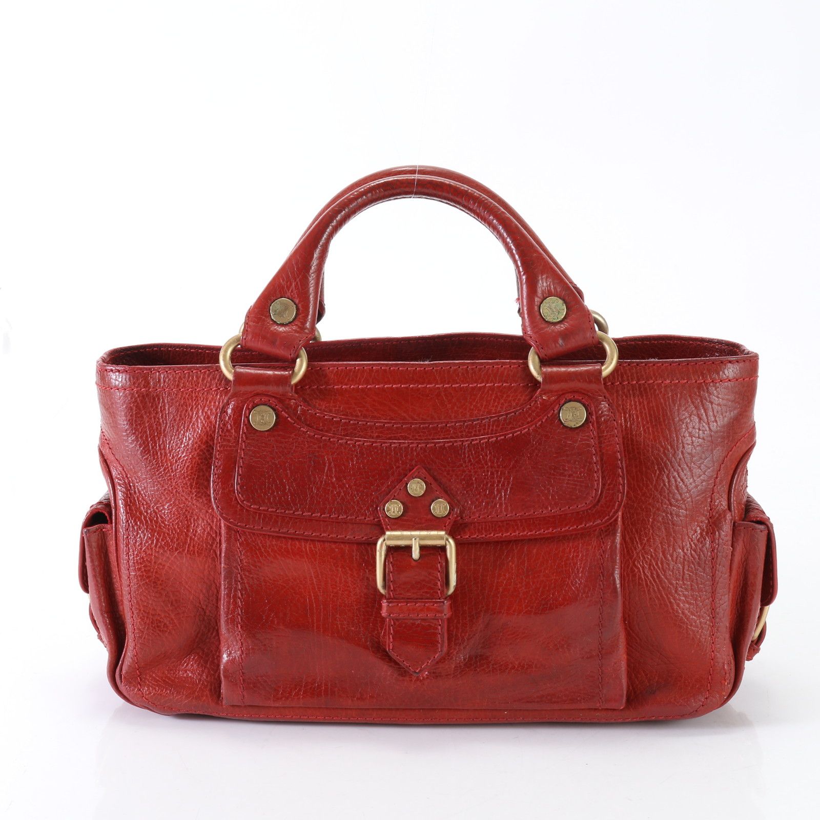 セリーヌ ブギー バッグ CE00 34 レザー トート バッグ レッド