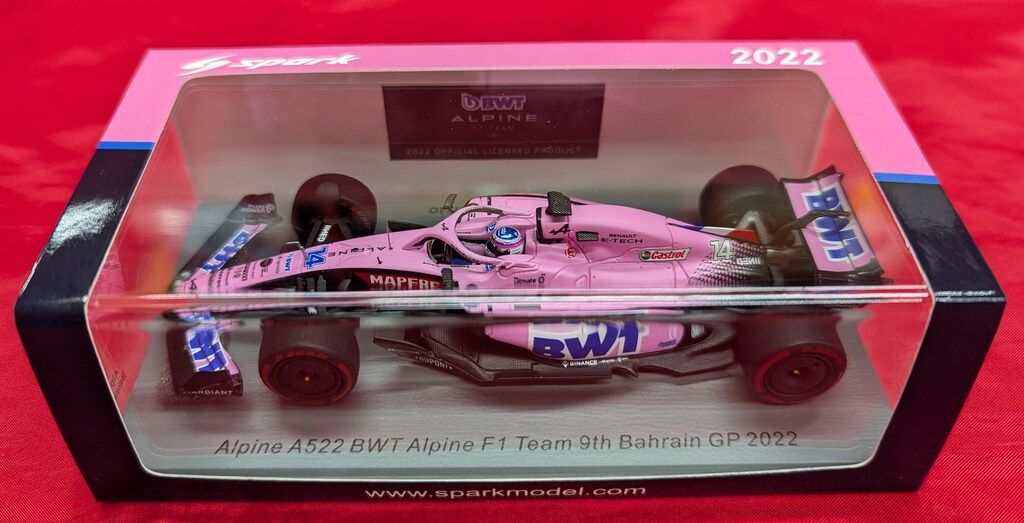 Spark model 1/43 Alpine A522 No.14 BWT Alpine F1 Team 9th