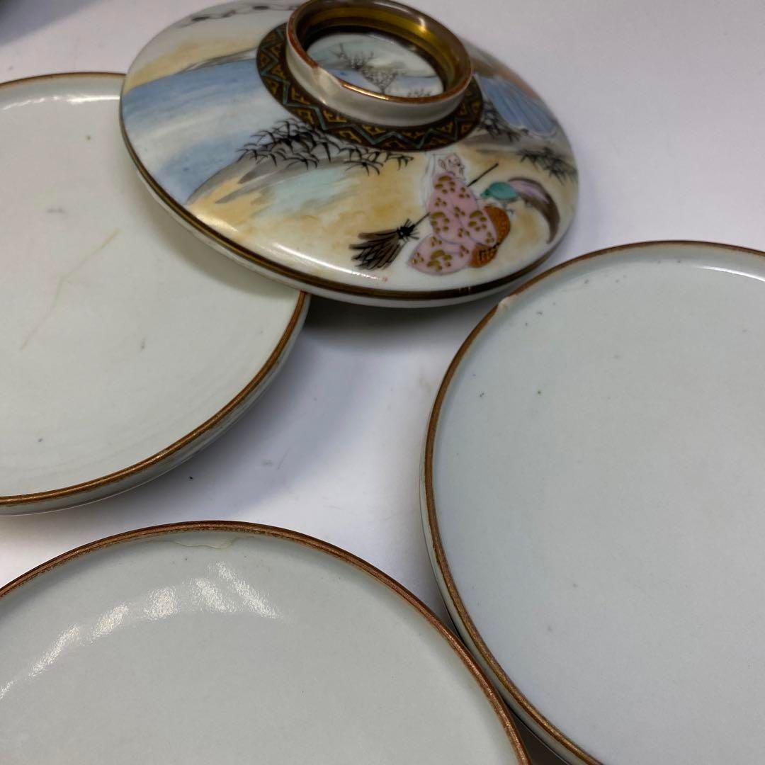 九谷焼 蓋茶碗5客 木 身直径11.6㎝ 東Y6-0809 WWW_SKLAD-KIRPICHA_RU