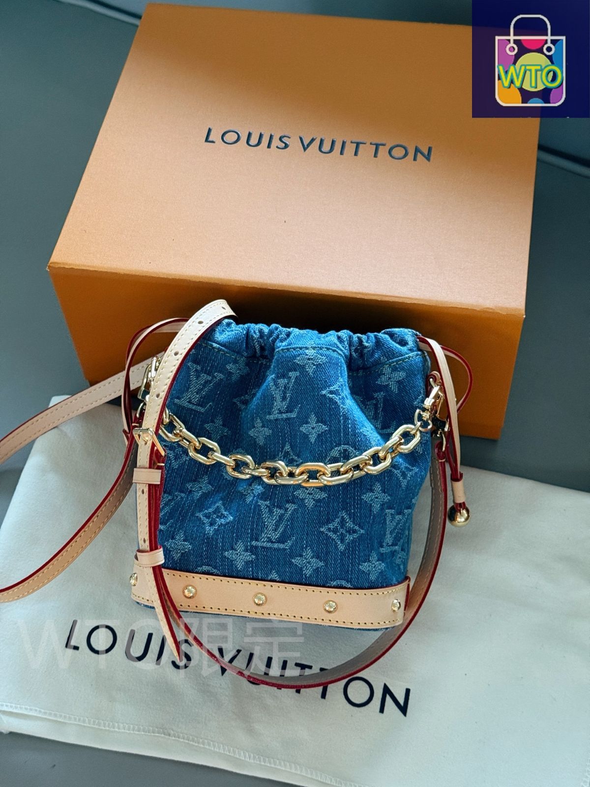 ヴィトン　デニムトート　カバ 今日特価】Louis Vuitton ルイ・ヴィトン ナノ デニム バケット