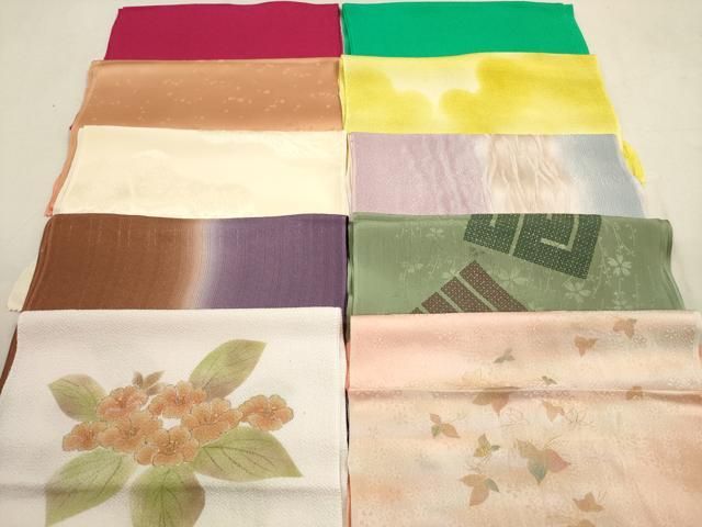 平和屋着物 和装小物 帯揚げ10枚セット 正絹 DAAX2009xg