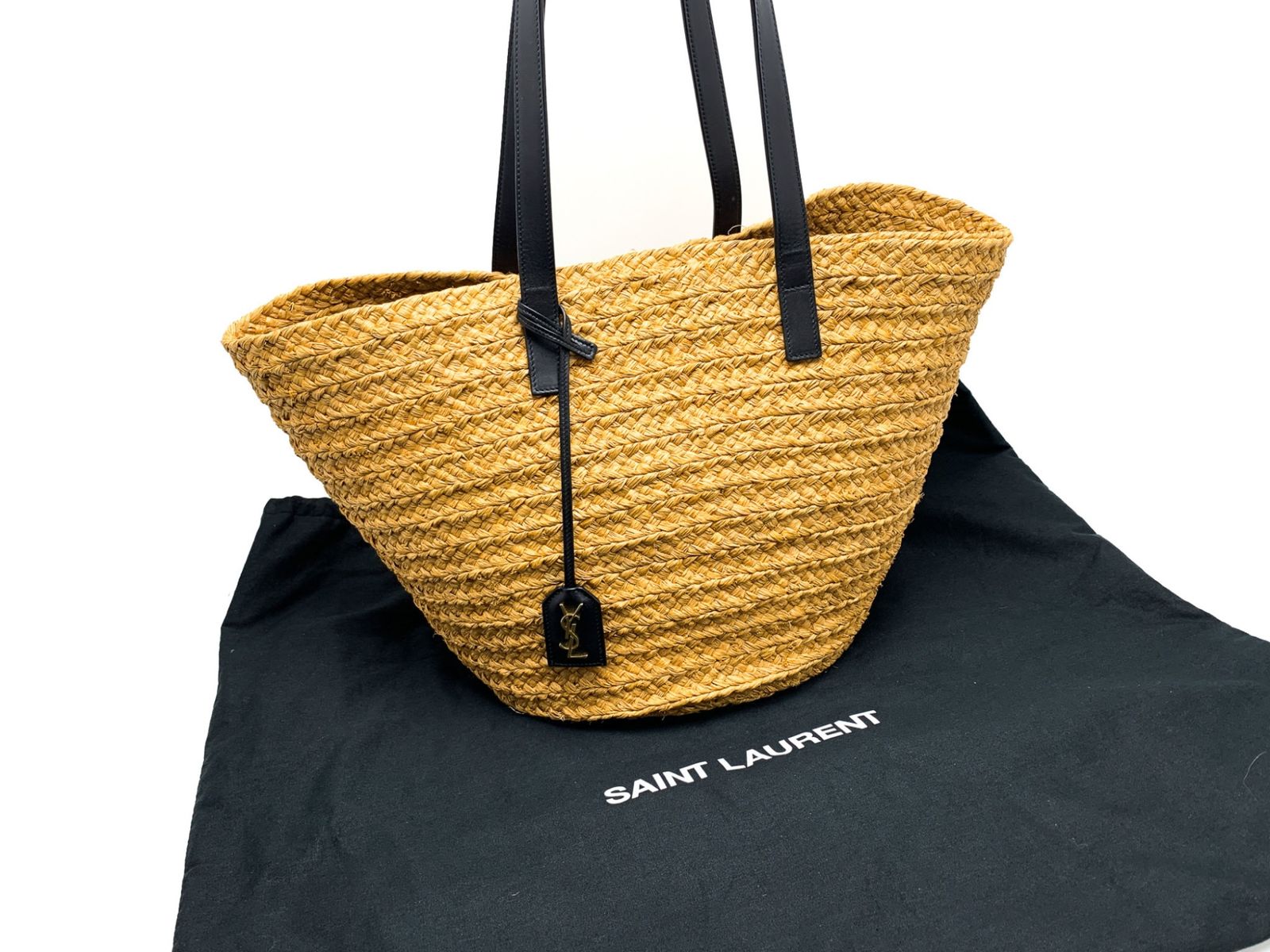 SAINT LAURENT サンローラン 579521 ラフィア かごバッグ パニエ