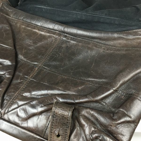 Jas M.B/ジャスエムビー　英国/イングランド　レザー　ショルダーバッグ　ダークブラウン/茶/BROWN〉bag〕菅NO.YB25-5 Jas M.B/ジャスエムビー 英国/イングランド レザー ショルダーバッグ