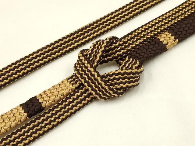 平和屋着物○和装小物 帯締め10本 佐賀錦 高麗組 手組紐 くみひも 金糸  