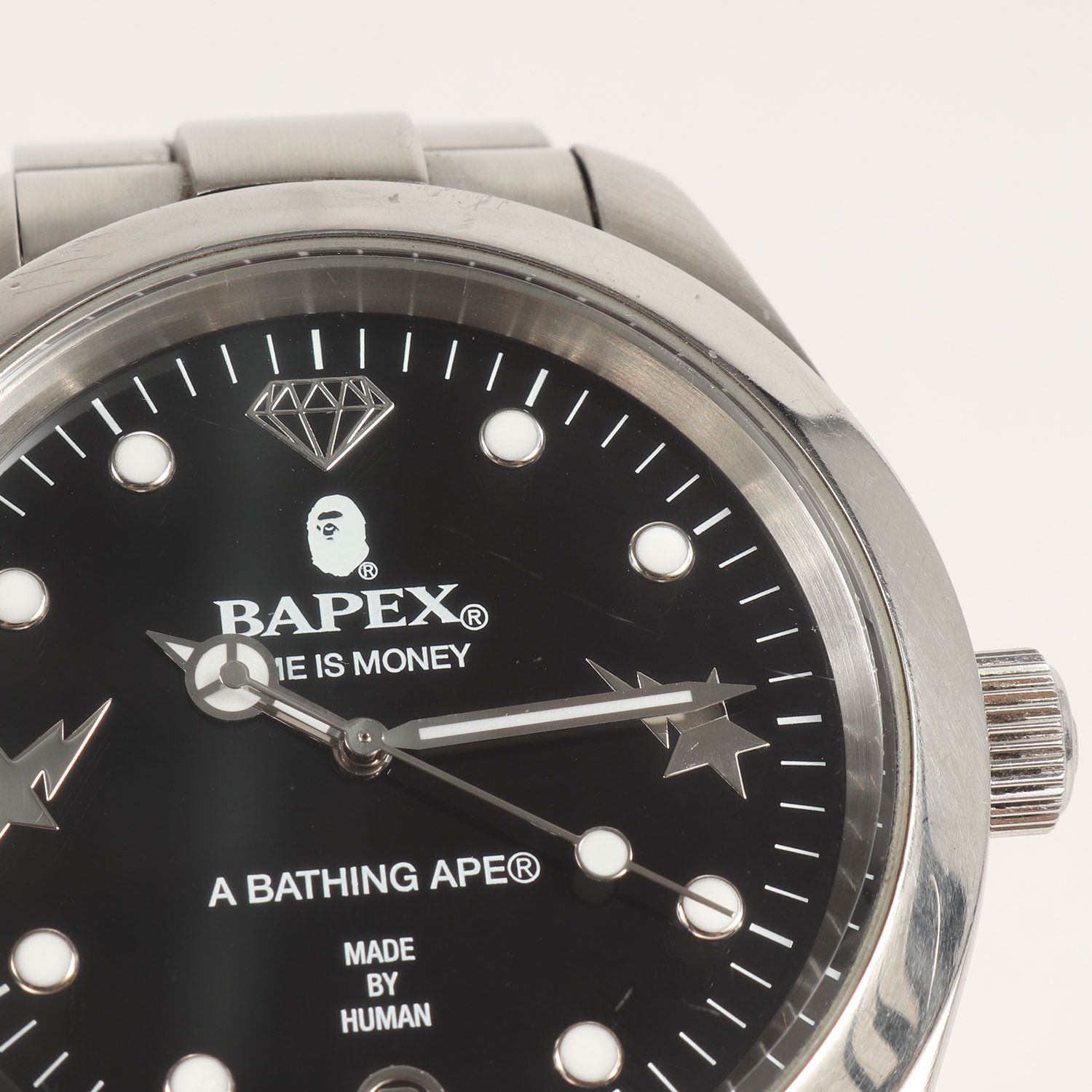 BAPEX エクスプローラー自動巻き 腕時計 ブラック 希少 BAPEX ベイペックス エクスプローラー1 TYPE 黒文字盤 自動巻