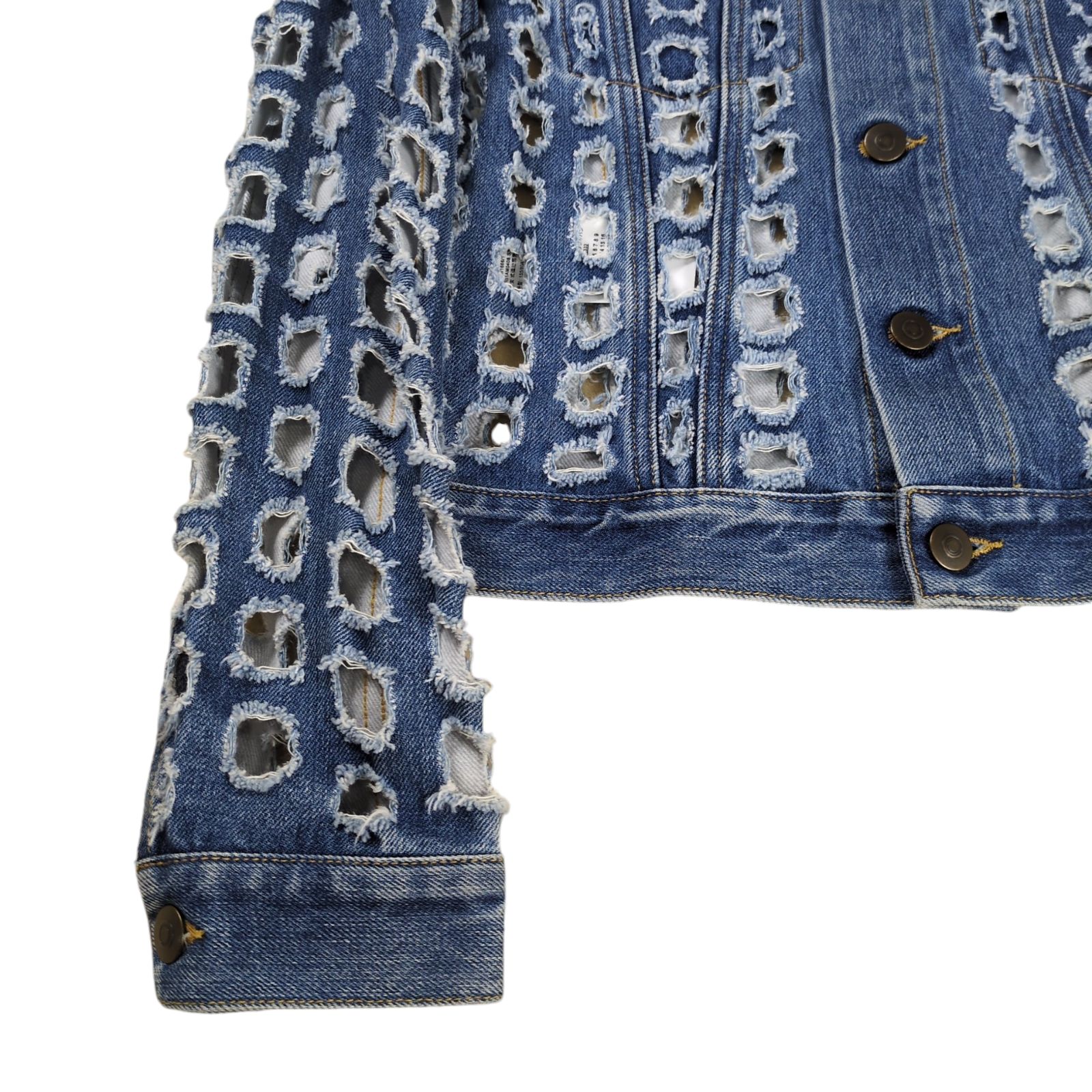 割引 メゾンマルジェラ PUNCH ホール デニム ジャケット Maison