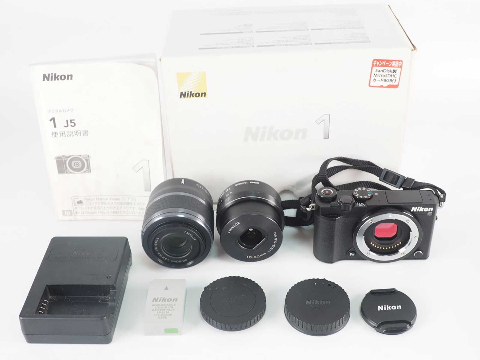 ニコン Nikon 1 J 5 20 8 MP Mirrorless Camera Black 10 30 mm 110 元箱 Z 5498 A